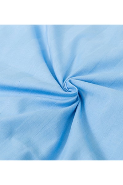 SKMPBH003 design hospital bed nursing bedding three-piece set pure cotton blue and white strip bed sheet quilt cover quilt cover pillowcase front view